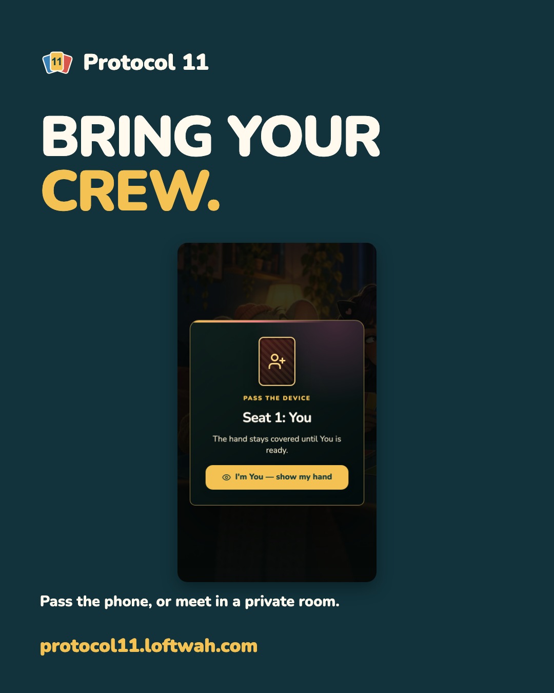 Bring your crew invitation with the real shared-device handoff.